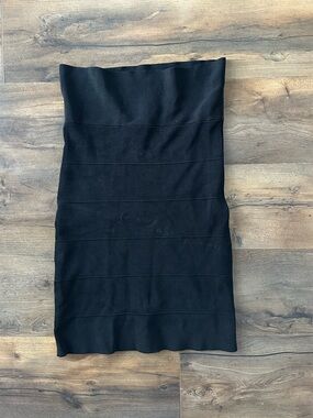 BCBG Generation Black Strapless Bodycon Mini Dress Bandage Stretch S